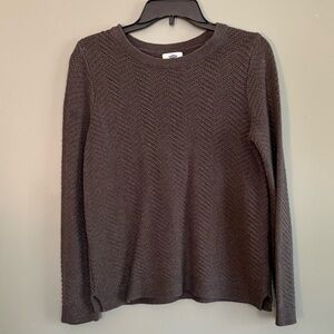 Women’s Charcoal Grey, Old Navy Knit Textured Sweater, Size Medium